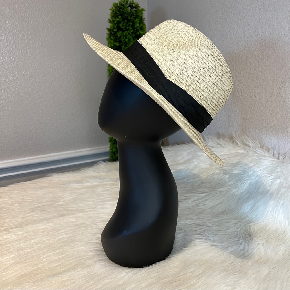 Straw fedora hat